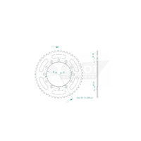 Esjot Rear Sprocket 49T for Honda VT 250 C Magna 1994-2003