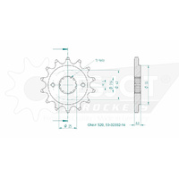 Esjot Front Sprocket 14T for Kawasaki ZZ-R 250 1999-2008