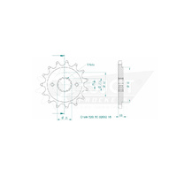 Esjot Front Sprocket 15T for Kawasaki GPX 250 RII 1988