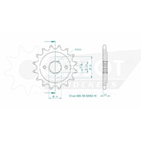 Esjot Front Sprocket 16T for Kawasaki ZZ-R 250 1996-1997