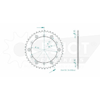 Esjot Rear Sprocket 43T for Yamaha WR 400 F 1998