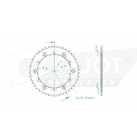 Esjot Rear Sprocket 44T for Yamaha IT 175 1980-1983