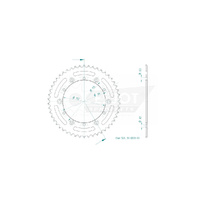 Esjot Rear Sprocket 50T for Yamaha MX 250 1974