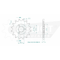 Esjot Front Sprocket 16T for Suzuki DR 650 R  1990-1993