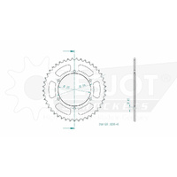 Esjot Rear Sprocket 45T for Yamaha FZ 400 R 1984-1987