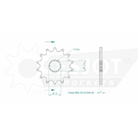 Esjot Front Sprocket 14T for Kawasaki KX 250 1999-2008