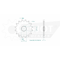 Esjot Front Sprocket 16T for Kawasaki KX 450 X 2021-2024