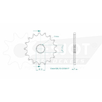 Esjot Front Sprocket 17T for Kawasaki ER-6NL LAMS non ABS 2009
