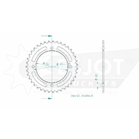 Esjot Rear Sprocket 39T for Yamaha XT 600 1984-1989