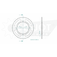 Esjot Rear Sprocket 44T for Yamaha XT 550 1982