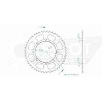 Esjot Rear Sprocket 48T for Yamaha TT 600 E 1994-1998
