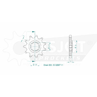 Esjot Front Sprocket 11T for Yamaha XJR 400 R2 1996