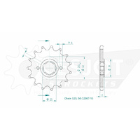 Esjot Front Sprocket 15T for Yamaha XJR 400 1993-1996