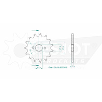 Esjot Front Sprocket 15T for Honda CB 200 1974