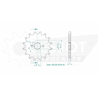 Esjot Front Sprocket 16T for Honda CB 200 2011
