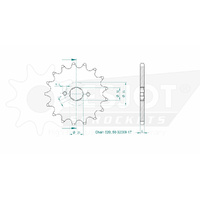 Esjot Front Sprocket 17T for Husqvarna CR 50 2011-2014