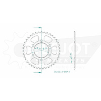 Esjot Rear Sprocket 39T for Kawasaki ZX-6RR Ninja 2003-2004