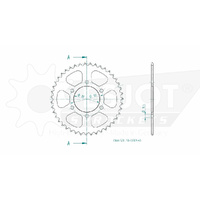 Esjot Rear Sprocket 43T for CF Moto 650 TK non ABS 2013-2014
