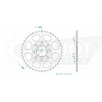 Esjot Rear Sprocket 42T for Honda CB 200 1974