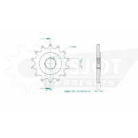 Esjot Front Sprocket 14T for Suzuki TU 250  2009-2011
