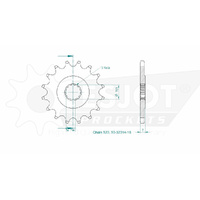 Esjot Front Sprocket 16T for Suzuki DR 500 1986-1988