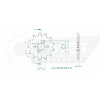Esjot Front Sprocket 13T for Kawasaki KX 125  1980-1993