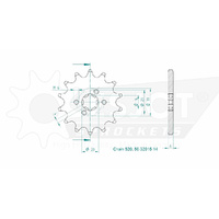 Esjot Front Sprocket 14T for Kawasaki KDX 200 1980
