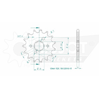 Esjot Front Sprocket 15T for Kawasaki KL 250 Super Sherpa 2009