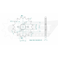 Esjot Front Sprocket 16T for Yamaha SR 250 1980