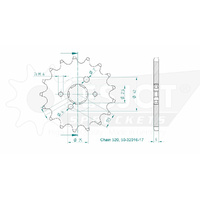 Esjot Front Sprocket 17T for Yamaha RZ 350 1986