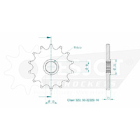 Esjot Front Sprocket 14T for Honda CR 125 R 1987-2003
