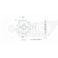 Esjot Front Sprocket 12T for E-Ton AXL 90 Thunder 2000-2010