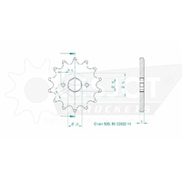 Esjot Front Sprocket 14T for E-Ton BXL-50 Draco 2004-2006