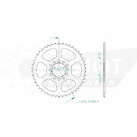 Esjot Rear Sprocket 46T for Yamaha YZ 175 1980