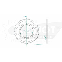 Esjot Rear Sprocket 51T for Kawasaki KX 500  1983-2004