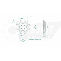 Esjot Front Sprocket 12T for Honda CMX 250 Rebel 1985-1987