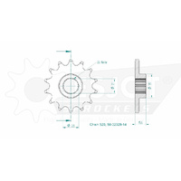 Esjot Front Sprocket 14T for Yamaha SZR 660 1994