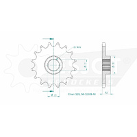 Esjot Front Sprocket 16T for Yamaha SRX 400 1985-1996