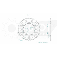 Esjot Rear Sprocket 41T for Kawasaki EL 252 F Eliminator 1996-2003