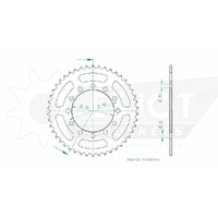 Esjot Rear Sprocket 46T for Kawasaki EL 250 B Eliminator 1988-1989