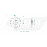 Esjot Front Sprocket 12T for Suzuki RM 250 1983-1985