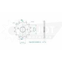 Esjot Front Sprocket 14T for Suzuki RGV 250  1989-1996