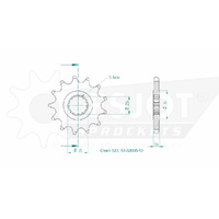 Esjot Front Sprocket 13T for Kawasaki ZX-6R Ninja - ZX600 2007-2012