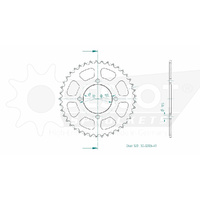 Esjot Rear Sprocket 41T for Suzuki GS 250 T  1980-1981