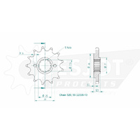Esjot Front Sprocket 13T for Kawasaki KLR 650 S ABS 2023-2024