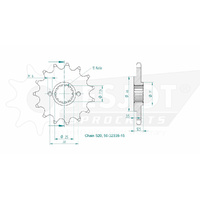 Esjot Front Sprocket 15T for Husqvarna TC 510 1987-1989