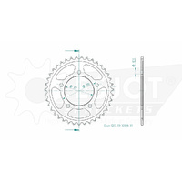 Esjot Rear Sprocket 39T for Suzuki GSX 250 F Across 1991-1997
