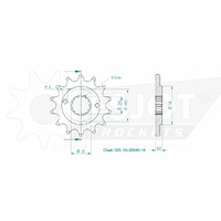 Esjot Front Sprocket 14T for Honda XR 650 R 2000-2007