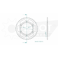 Esjot Rear Sprocket 44T for Suzuki DR-Z 400 S 2000-2015