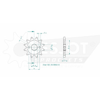 Esjot Front Sprocket 12T for Honda CRF 230 M Supermoto 2009-2010